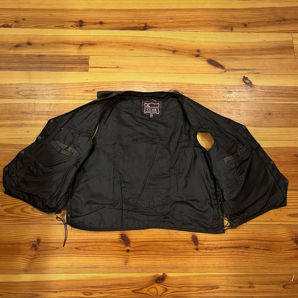 Vintage Leather Club Genuine Leather Moter Cycle Riding VestMens Size 50 - Picture 5 of 11